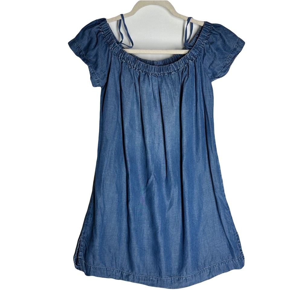 Anthropologie Cloth and Stone Tunic Top Size S Blue Lyocell Off Shoulder